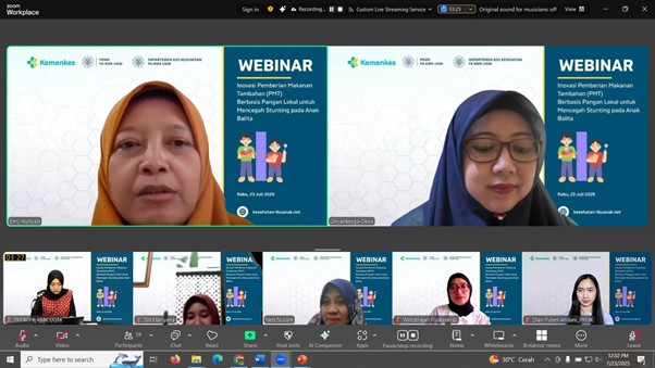 Reportase  Webinar “Inovasi Pemberian Makanan Tambahan (PMT) Berbasis Pangan Lokal untuk Mencegah Stunting pada Anak Balita”